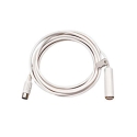 WHITE, 8FT, 8PIN DIN PLUG,