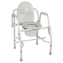 STEEL DROP-ARM COMMODE W/