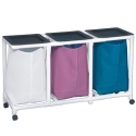 TRIPLE LINEN HAMPER