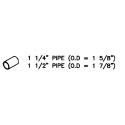 1-1/4" PIPE (O.D.=1-5/8") FOR