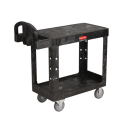 FLAT SHELF UTILITY CART/BLACK