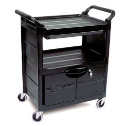 UTILITY CART W/ LOCKABLE DOORS