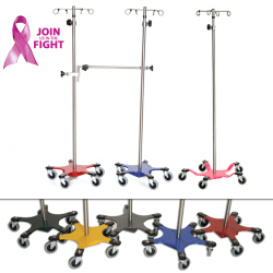 2-HOOK STAINLESS I.V. POLE