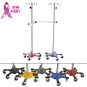4-HOOK STAINLESS I.V. POLE
