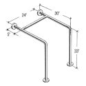 WALL TO FLOOR STRADDLE BAR