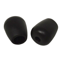 EARTIPS, BLACK PLASTIC
