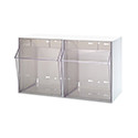 CLEAR TIP OUT BINS - 2 BIN