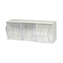 CLEAR TIP OUT BINS - 3 BIN