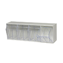 CLEAR TIP OUT BINS - 4 BIN
