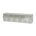 CLEAR TIP OUT BINS - 5 BIN