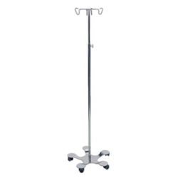 FOUR HOOK I.V. STAND W/5-LEGS