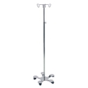 FOUR HOOK I.V. STAND W/5-LEGS