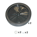 12" WHEEL KIT -FITS RUBBERMAID