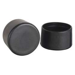 PLASTIC LEG TIP - ROUND, BLACK