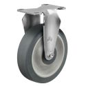 4" RIGID CASTER, TPR FLAT