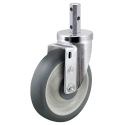 5" SWIVEL CASTER, TPR ROUND