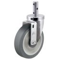 5" SWIVEL CASTER, TPR FLAT