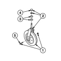 COMPLETE CASTER (FORK&WHEEL)