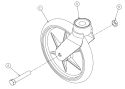 8in Caster Assembly Parts