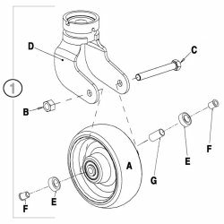 CASTER HORN W/ BEARING