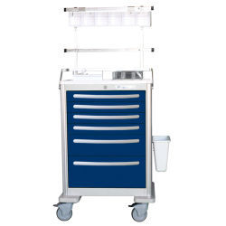 CART W/KEY LOCK, (6) DRAWERS