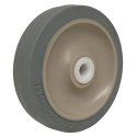 4" SOFT RUBBER WHEEL W/ DELRIN