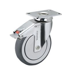 6'' CHROME TOTAL LOCK CASTER