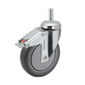 3" CHROME TOTAL LOCK CASTER