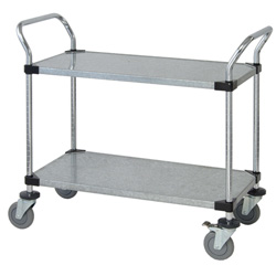 2 SOLID SHELF CART
