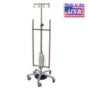 STAINLESS STEEL I.V. POLE W/