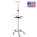STAINLESS STEEL I.V. POLE W/