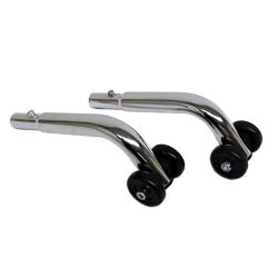 ANTI-TIPPERS W/ WHEEL- CHROME