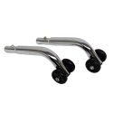 ANTI-TIPPERS W/ WHEEL- CHROME