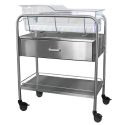 STAINLESS STEEL BASSINET W/