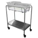 STAINLESS STEEL BASSINET W/