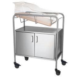 STAINLESS STEEL BASSINET W/