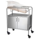STAINLESS STEEL BASSINET W/