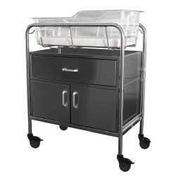 STAINLESS STEEL BASSINET W/