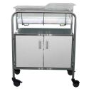 STAINLESS STEEL BASSINET W/