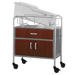 STAINLESS STEEL BASSINET W/
