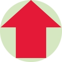 ARROW FLOOR SIGN, 17" DIAM