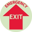 EMERGENCY EXIT FLOOR SIGN