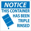 NOTICE CONTAINER TRIPLE RINSED