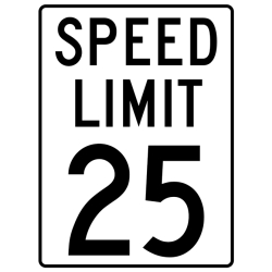 SPEED LIMIT 25 SIGN 24