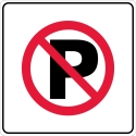 NO PARKING SIGN 24"X18"