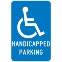 HANDICAPPED PARK SIGN 18"X12"