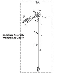 RECLINER BACK ASSEMBLY, BLACK