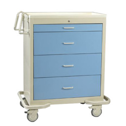 ALUMINUM 4 DRAWER 2-TONE CART