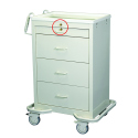 4 DRAWER 2-TONE CART W/