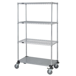 WIRE MOBILE CART W/ GALVANIZED